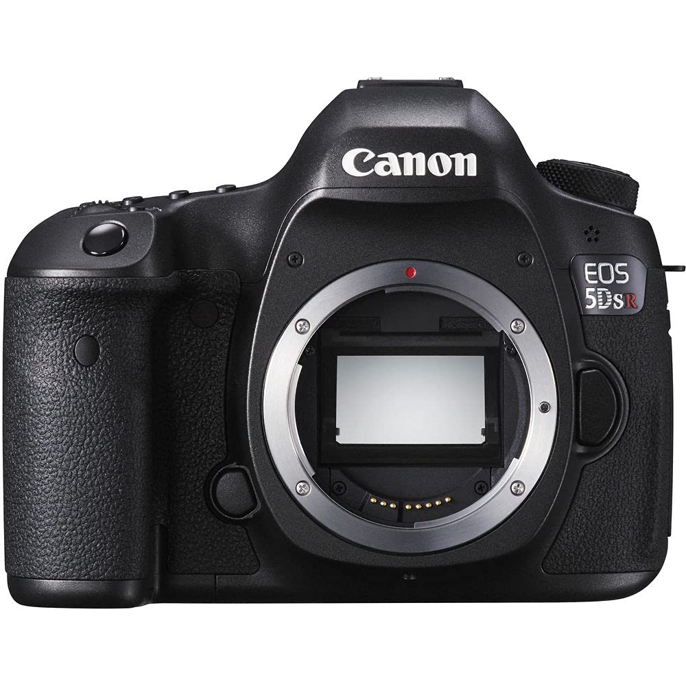 Canon EOS 5DS R DSLR Camera (Body Only) (0582C002) + 64GB Memory Card + 2 x LPE6 Battery + Charger + Card Reader + LED Light + Corel Photo Software + Case + Flex Tripod + HDMI Cable + More (Renewed)