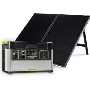 goal zero yeti 1000 core portable power station, 1,000 w, solar-powered generator (solar panel not included), usb-a/usb-c ports and ac outlets, power for camping (yeti 1000 core + boulder 200bc)