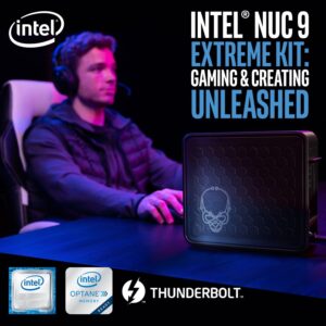 Newest Intel NUC 9 NUC9i7QNX (Intel 6-Core i7-9750H, 64GB RAM, 2TB PCIe SSD) Ghost Skull Canyon Extreme Gaming Box Elite Mini Business Desktop, 2 x Thunderbolt, WiFi 6, HDMI, IST Cable, Windows 10 Pro