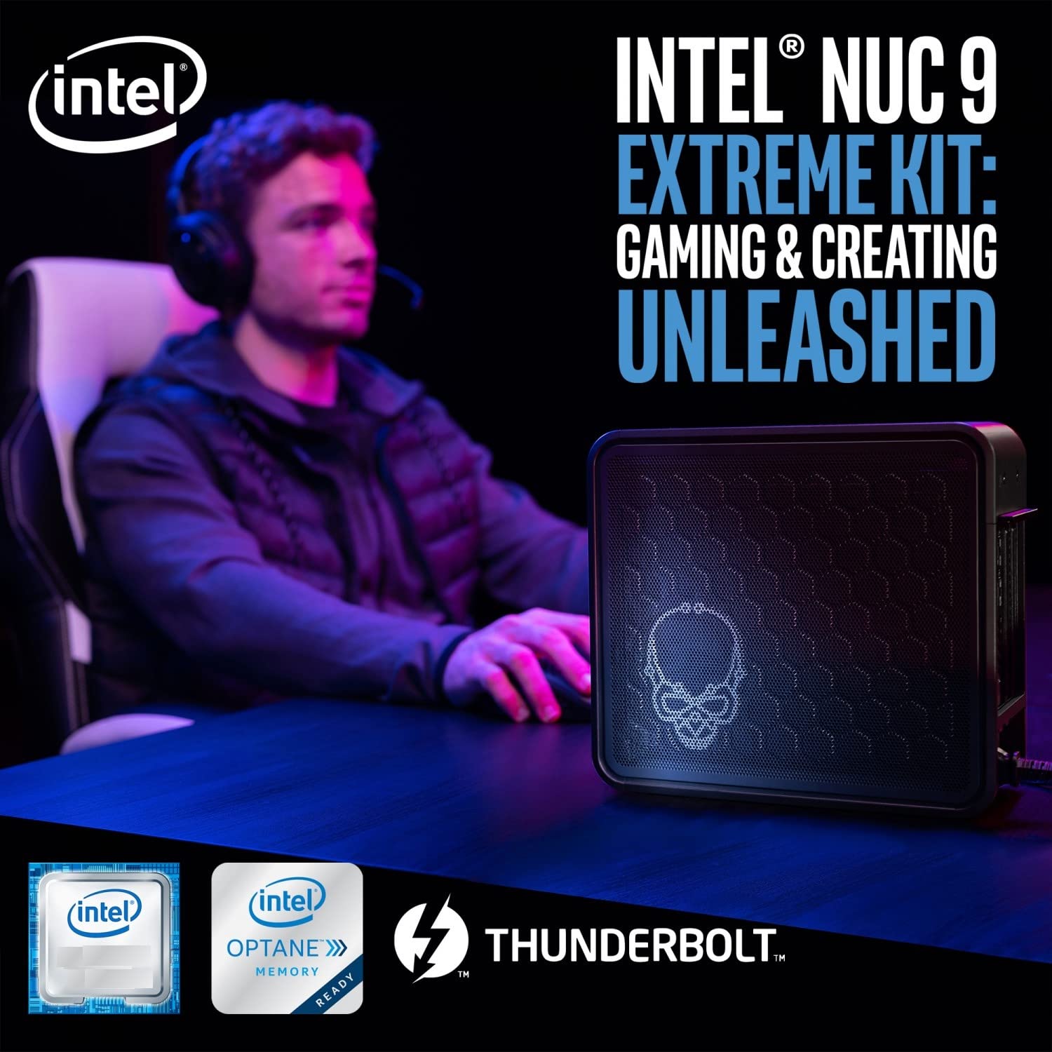 Newest Intel NUC 9 NUC9i7QNX (Intel 6-Core i7-9750H, 64GB RAM, 2TB PCIe SSD) Ghost Skull Canyon Extreme Gaming Box Elite Mini Business Desktop, 2 x Thunderbolt, WiFi 6, HDMI, IST Cable, Windows 10 Pro