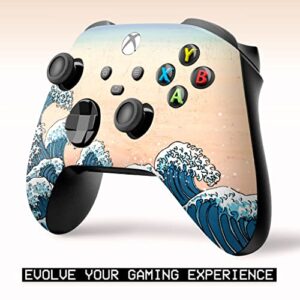 Chines Waves Customised Wireless Controller for Xbox by BCB. Original Xbox Controller Compatible with Xbox One / Series X & S Console. Customized with Water Transfer Printing (Not a Skin)