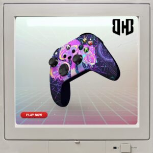 Psychedelic Mushrooms Customised Wireless Controller for Xbox by BCB. Original Xbox Controller Compatible with Xbox One / Series X & S Console. Customized with Water Transfer Printing (Not a Skin)