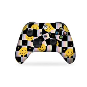 crazy melt smile faces customised wireless controller for xbox by bcb. original xbox controller compatible with xbox one / series x & s console. customized with water transfer printing (not a skin)