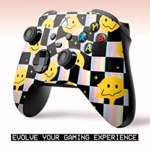 Crazy Melt Smile Faces Customised Wireless Controller for Xbox by BCB. Original Xbox Controller Compatible with Xbox One / Series X & S Console. Customized with Water Transfer Printing (Not a Skin)