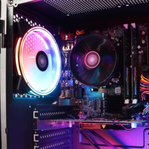 ViprTech Plus Gaming PC Desktop Computer - Intel Core i7 (8-Core), AMD Radeon R7 250 2GB, 8GB RAM, 500GB HDD, WiFi, RGB Lighting, 1 Year Warranty, USA Built