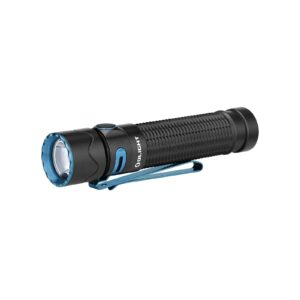 olight warrior mini2 1750 lumens rechargeable tactical flashlight with dual switch and proximity sensor, high performance led flashlights for edc, outdoor, camping and emergency (black)