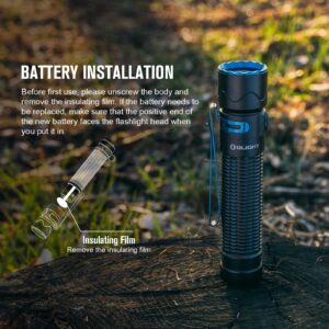 OLIGHT Warrior Mini2 1750 Lumens Rechargeable Tactical Flashlight with Dual Switch and Proximity Sensor, High Performance LED Flashlights for EDC, Outdoor, Camping and Emergency (Black)