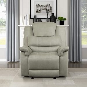 lexicon saffold manual glider reclining chair, gray
