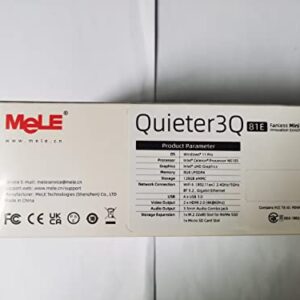 MeLE Quieter3Q Fanless Mini PC Celeron N5105 8GB 128GB, Windows 11 pro Portable Small Desktop HDMI Gigabit Ethernet, Industrial IoT Micro PC Unlock Bios Auto Power on, SSD PXE VESA Mount
