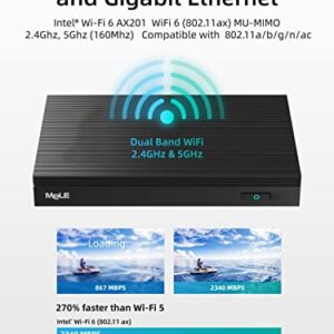 MeLE Quieter3Q Fanless Mini PC Celeron N5105 8GB 128GB, Windows 11 pro Portable Small Desktop HDMI Gigabit Ethernet, Industrial IoT Micro PC Unlock Bios Auto Power on, SSD PXE VESA Mount