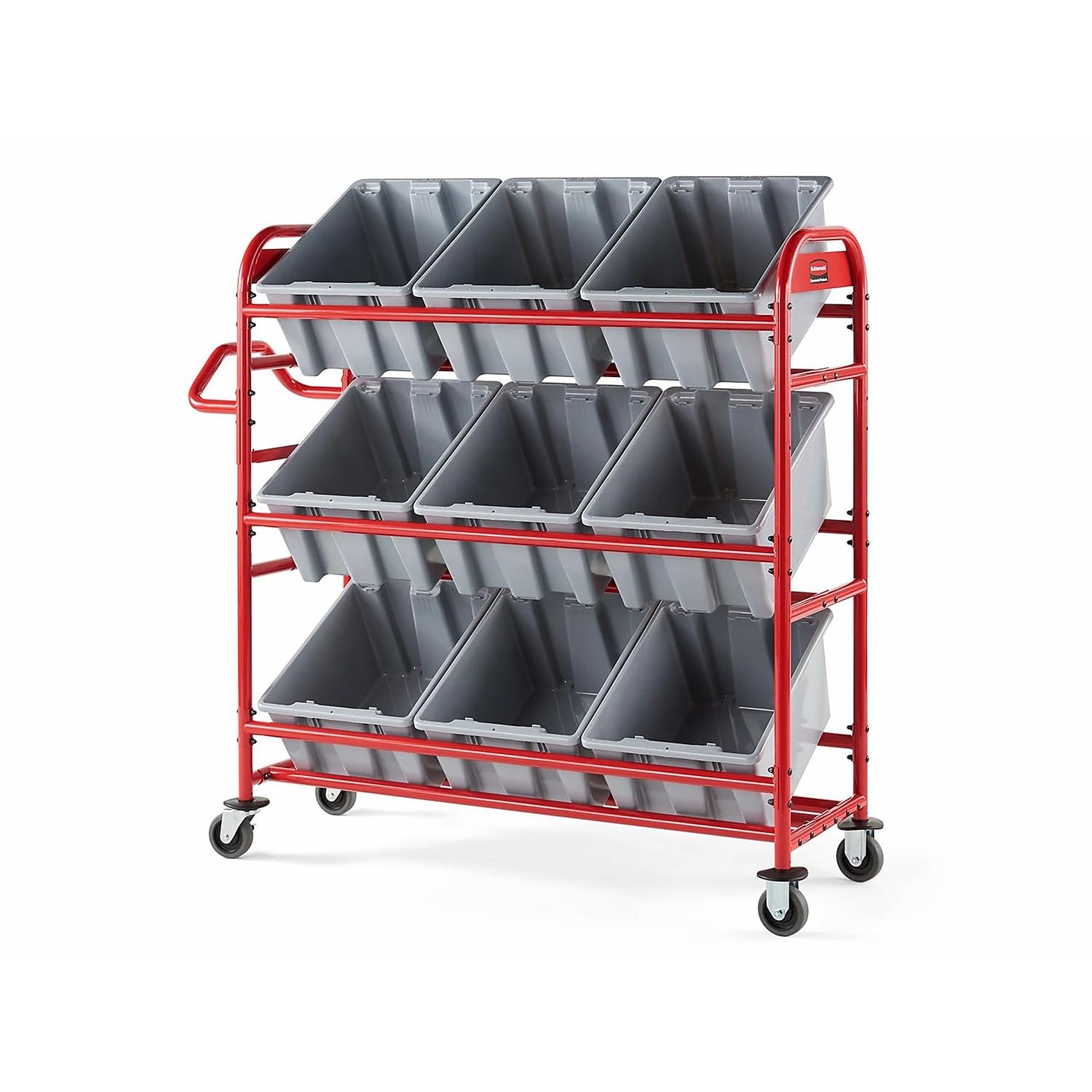 Rubbermaid Commerical Products Tote Picking Cart Tote Storage Bracket, Holds up to 18 Totes