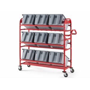 Rubbermaid Commerical Products Tote Picking Cart Tote Storage Bracket, Holds up to 18 Totes