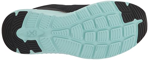 Under Armour Women's Charged Impulse 3 Running Shoe, (003) Black/Black/Still Water, 8.5, US