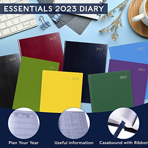 Collins Essential A5 Week to View 2023 Diary - Black - Calendar Year Weekly Diary, Journal and Planner for business, office and personal