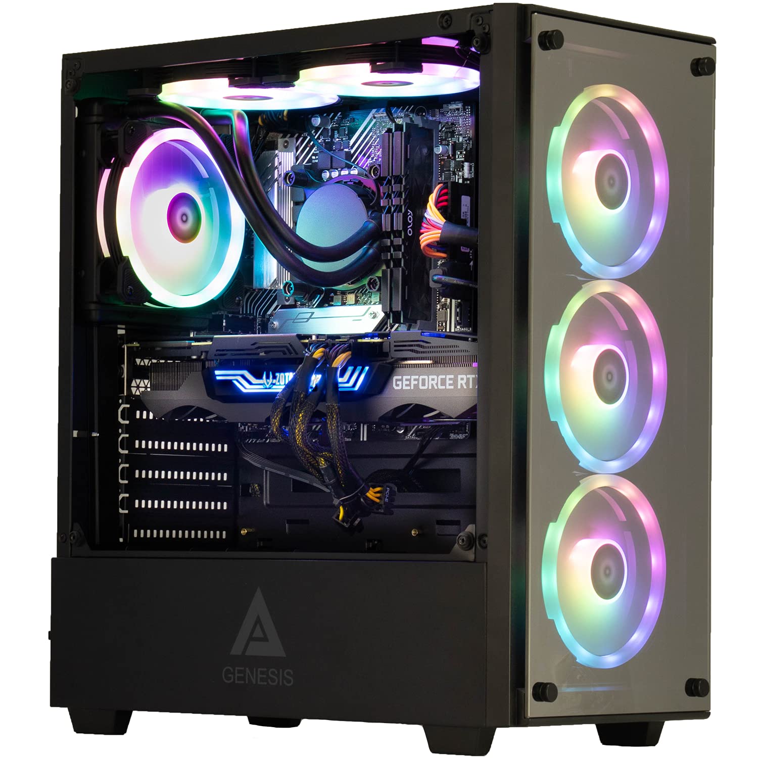 Cobratype Canebrake Gaming Desktop PC – Ryzen 5600X, RTX 3050, 32GB DDR4, 2TB NVMe, AIO Liquid Cooler