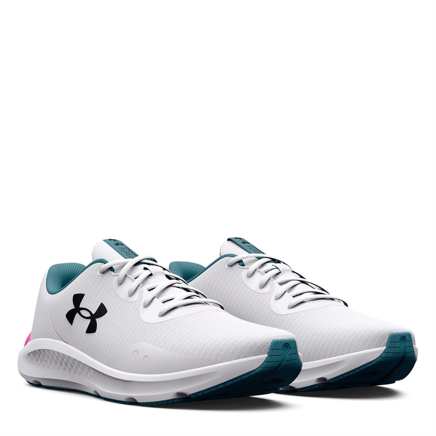 Under Armour Women's Charged Pursuit 2 Tech, (102) White/White/Black, 8.5, US