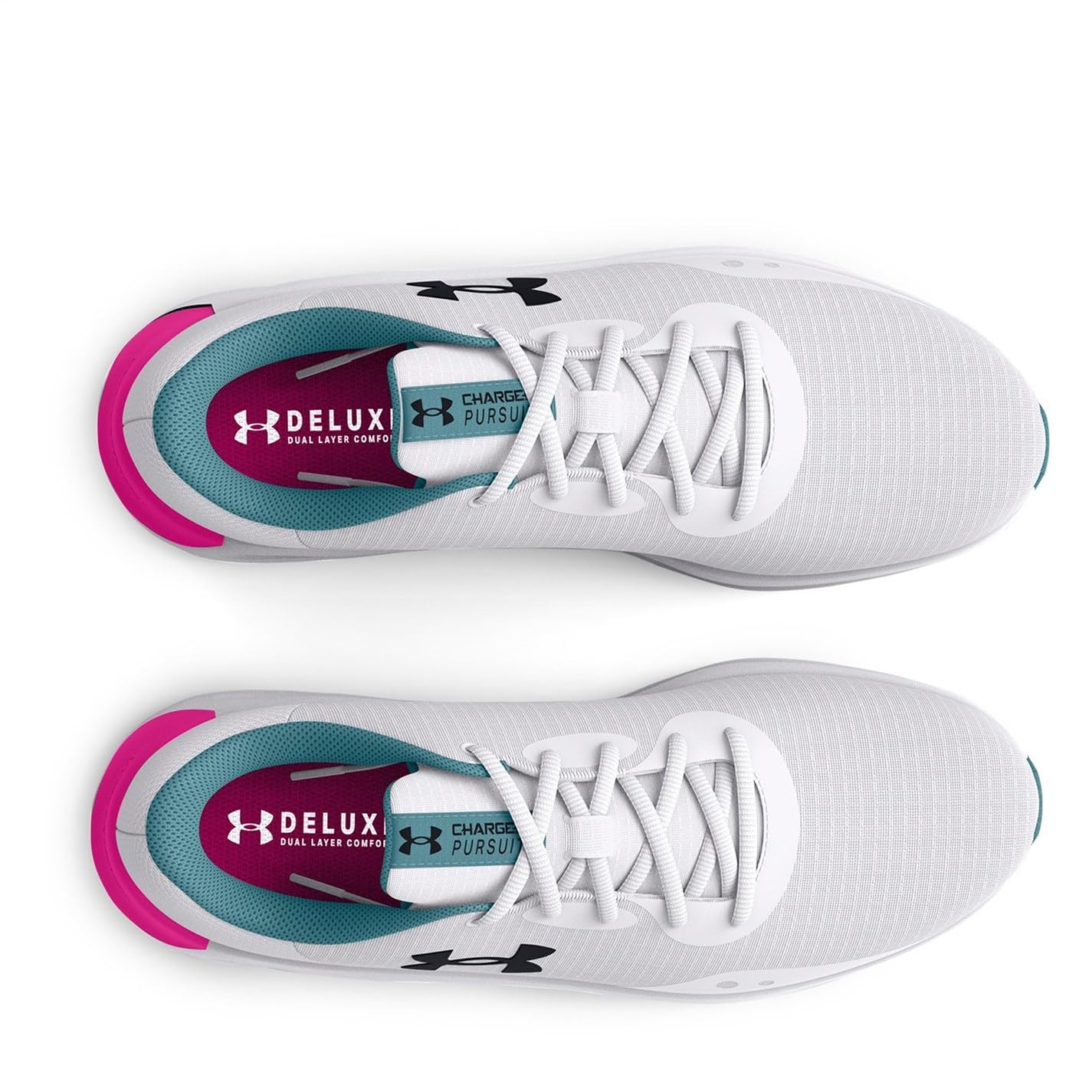 Under Armour Women's Charged Pursuit 2 Tech, (102) White/White/Black, 8.5, US