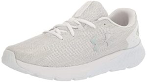 under armour women's charged rogue 3 knit, (102) white/gray mist/iridescent, 8.5, us
