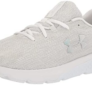 Under Armour Women's Charged Rogue 3 Knit, (102) White/Gray Mist/Iridescent, 8.5, US