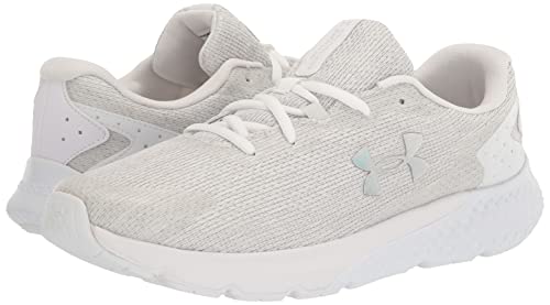 Under Armour Women's Charged Rogue 3 Knit, (102) White/Gray Mist/Iridescent, 8.5, US