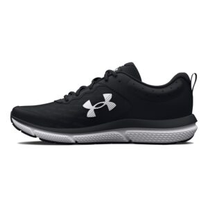 under armour women's charged assert 10, (001) black/black/white, 8, us