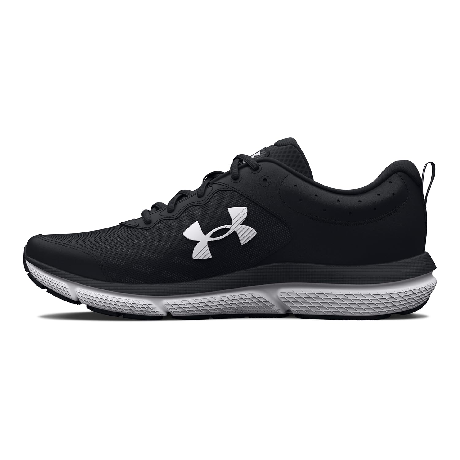 Under Armour Women's Charged Assert 10, (001) Black/Black/White, 8, US