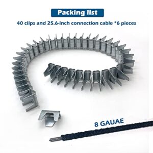 Kaupuar Upholstery Stay Wire for Sofa Furniture Springs Repair Kit ，40 Clips ，Each Section is 25 Inches Long *6 Pcs.