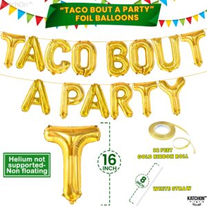 KatchOn, Huge 22 Pcs Taco Bout A Party Decorations - Cinco De Mayo Decorations | Taco Balloons, Mexican Balloons for Fiesta Party Decorations | Fiesta Balloons, Taco Party Decorations | Cactus Balloon