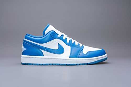 Nike Women's Air Jordan 1 Low UNC Basketball Shoe, White/Dk Marina Blue-white, 5.5