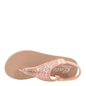 Skechers Women's Meditation-Sweet Rock Flip-Flop, Rose Gold, 8