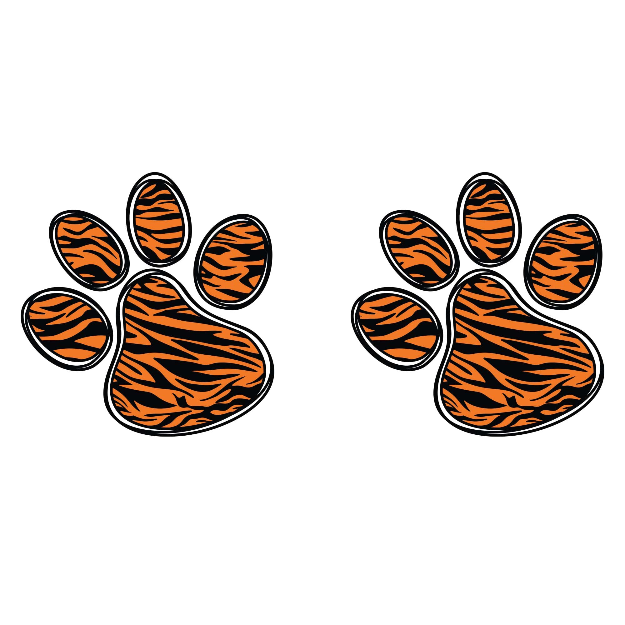 FashionTats Tiger Print Paw Prints Temporary Tattoos | 20 Pack | Skin Safe | MADE IN THE USA | Removable