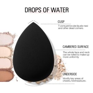 Face Makeup Base Set for Women with Flawless Matte Foundation, Full Cover Up Concealer for Eye Circles, Oil Control Loose Powder, Make Up Sponge, Lasting Waterproof Natural Cosmetics Kit 4Pcs