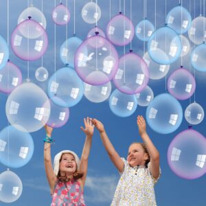130 pcs transparent balloons clear blue purple balloons under the sea party decorations clear bubble mermaid party decoration balloon for birthday party wedding supplies (10 inch, 5 inch)