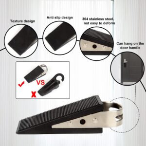 LOMIMOS Door Stopper, Rubber Doorstop Wedge for Floor Carpet Door Gaps Prevent The Lock-Outs No Scratching Sliding