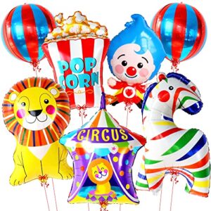 katchon circus balloons for carnival theme party decorations, 7 count, perfect for birthday parties