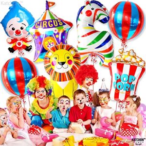 KatchOn Circus Balloons for Carnival Theme Party Decorations, 7 Count, Perfect for Birthday Parties