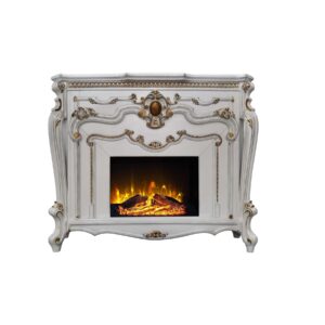 picardy fireplace in antique pearl finish