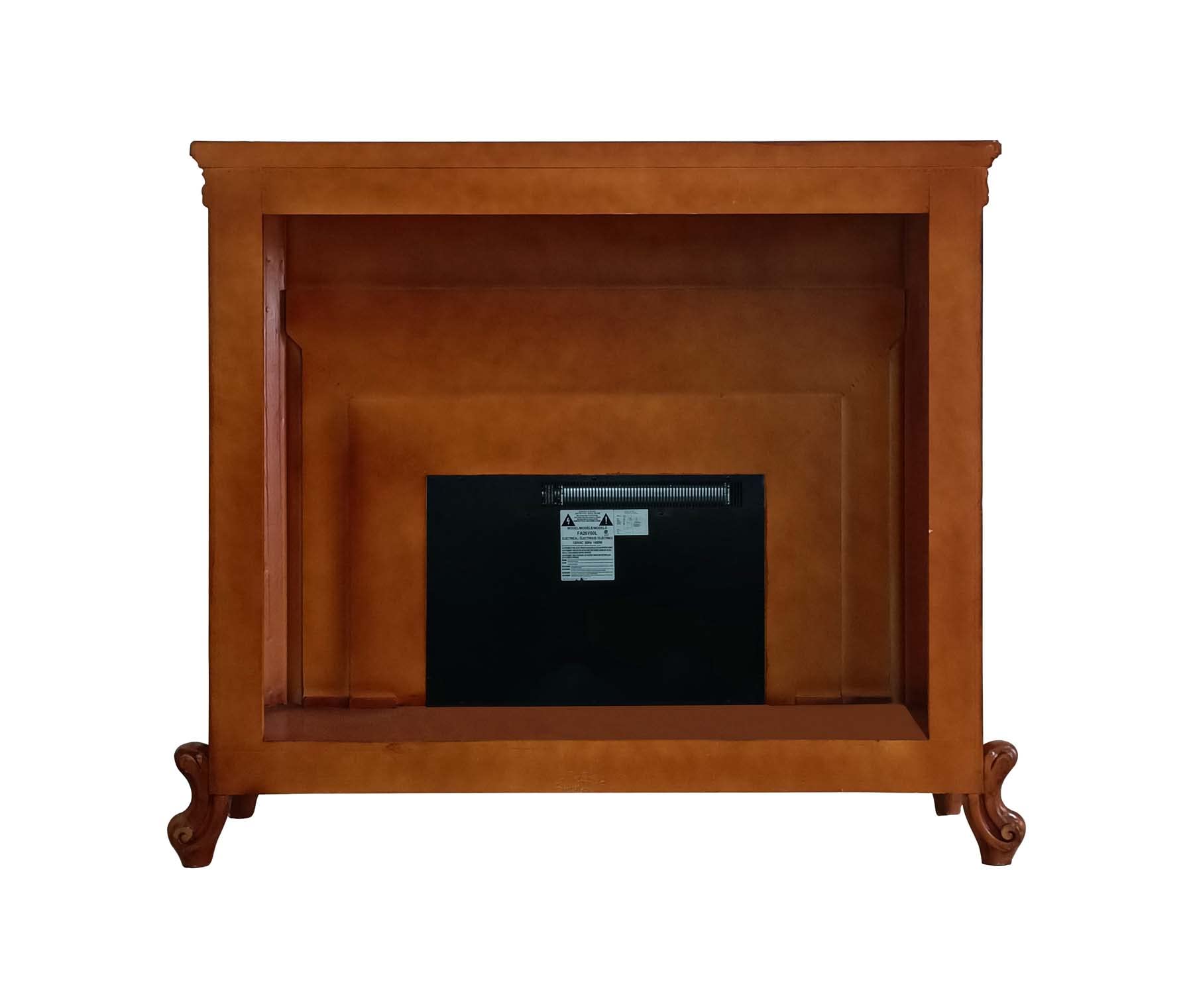 Electric Fireplace Infrared Heater in Honey Finish