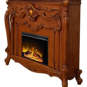 Electric Fireplace Infrared Heater in Honey Finish
