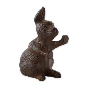 DII Cast Iron Door Stop Collection Heavy & Decorative Stopper, 4x3x5", Rabbit