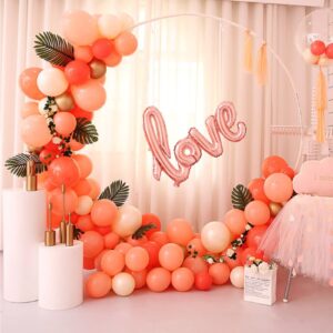 Coral Balloons,3 Different Sizes 77 Pack Coral Balloons 12 Inch,5 Inch,10 Inch Coral Balloon Garland Arch Kit for Birthday Valentines Baby Shower Wedding