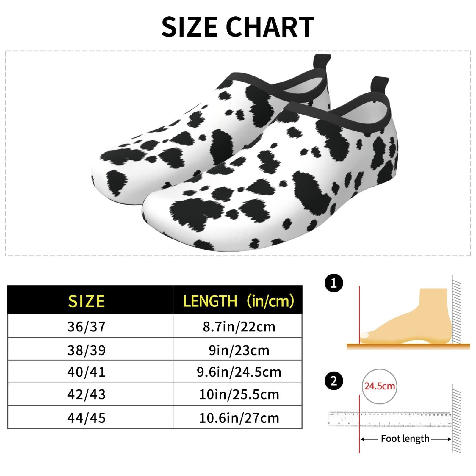 Dalmatian Print Pattern Water Shoes for Men Women Aqua Socks Barefoot Quick-Dry Beach Swimming Shoes for Yoga Pool Exercise Swim Surf