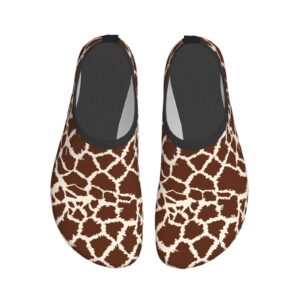 Funny Giraffe Animal Print Water Shoes for Men Women Aqua Socks Barefoot Quick-Dry Beach Swimming Shoes for Yoga Pool Exercise Swim Surf