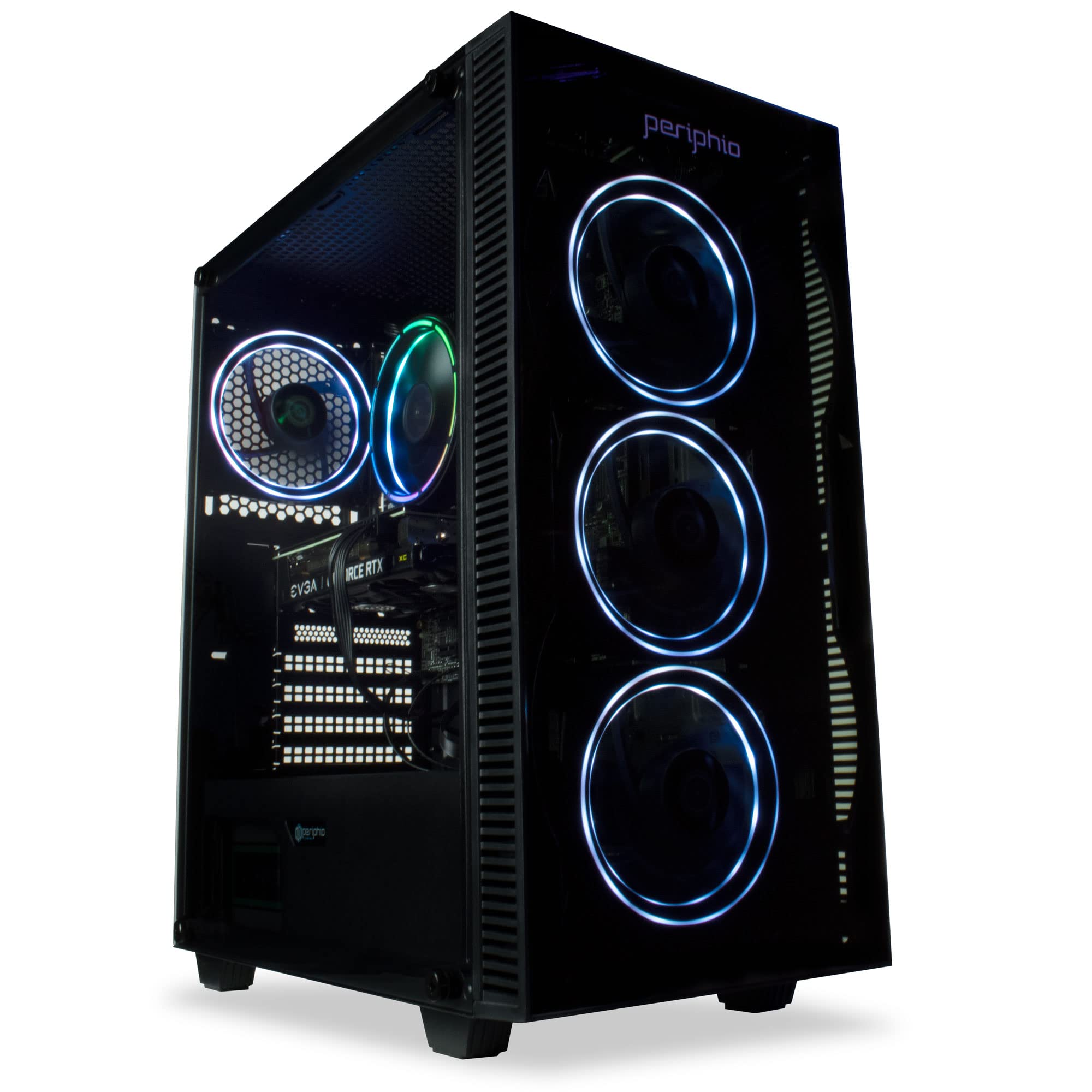 Periphio Elemental | Prebuilt Gaming PC Computer Tower | Intel Core i5-10400F | 16GB DDR4 RAM | GeForce RTX 3050 6GB Graphics | 500GB SSD + 1TB HDD | RGB | WiFi | Windows 11 (Storm)