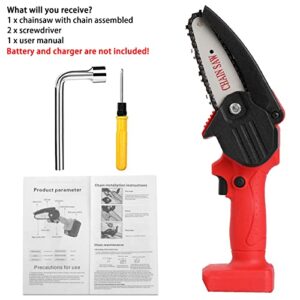 Mini Chainsaw Body, VSSAW 4 inch Small Chain Saw compatible with MAKITA Battery, Battery not included