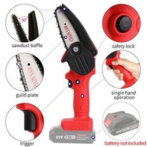 Mini Chainsaw Body, VSSAW 4 inch Small Chain Saw compatible with MAKITA Battery, Battery not included