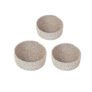 gadpiparty kids toy storage bins 3pcs woven storage basket household cotton rope office decorative basket wicker storage baskets