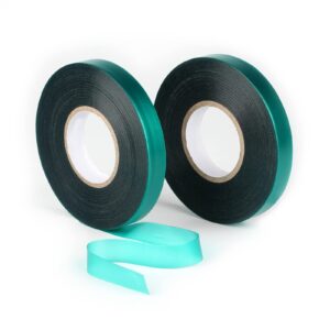 kinglake garden stretch tie tape roll-2 rolls total 300 feet 1/2" green garden tape,plant ribbons plant garden tie for branches, climbing planters, flowers