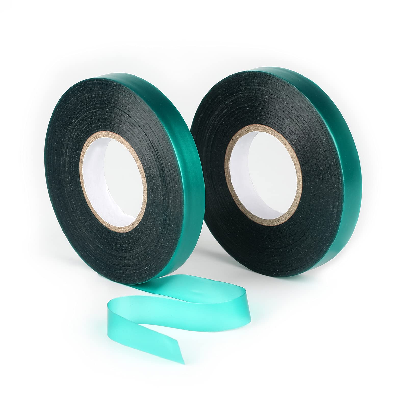 KINGLAKE GARDEN Stretch Tie Tape Roll-2 Rolls Total 300 Feet 1/2" Green Garden Tape,Plant Ribbons Plant Garden Tie for Branches, Climbing Planters, Flowers