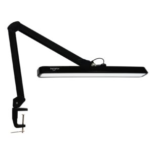 bemelux led architect desk lamp with clamp, metal swing arm 2000 lumens dimming office table lamp for task work drafting reading desktop, 234pcs bright leds, 24w, 5 color temperatures workbench lamp